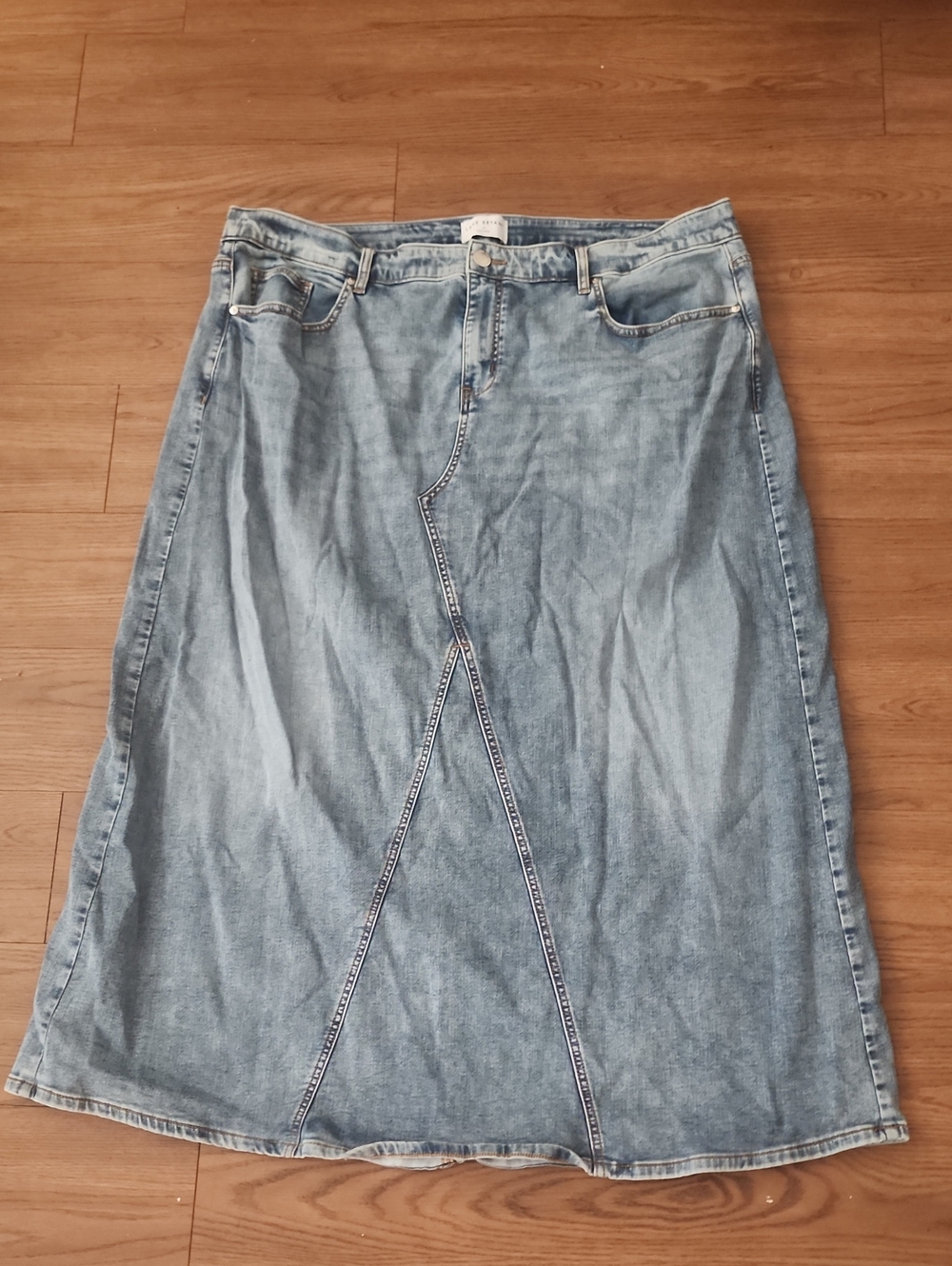 Lane Bryant Light Blue Denim A-Line Maxi Skirt
